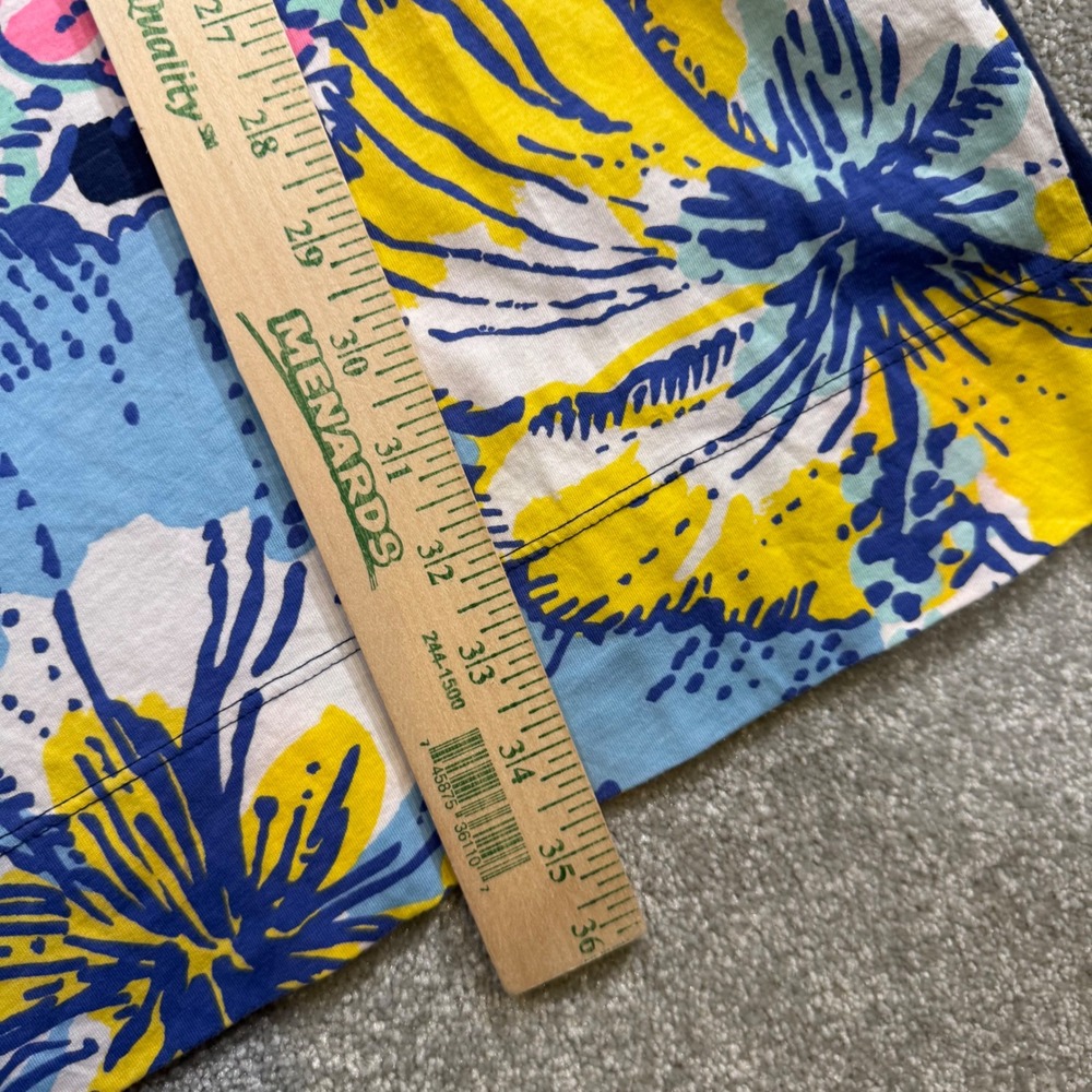 Lilly Pulitzer Marlowe Dress Pima Cotton Big Flirt Shift Floral Hibiscus Med - Picture 12 of 12